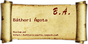 Báthori Ágota névjegykártya